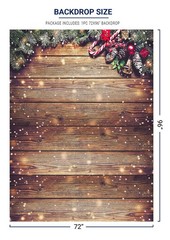 Allenjoy 6X8ft Soft Fabric Snowflake Gold Glitter Christmas Wood Wall Photogr…