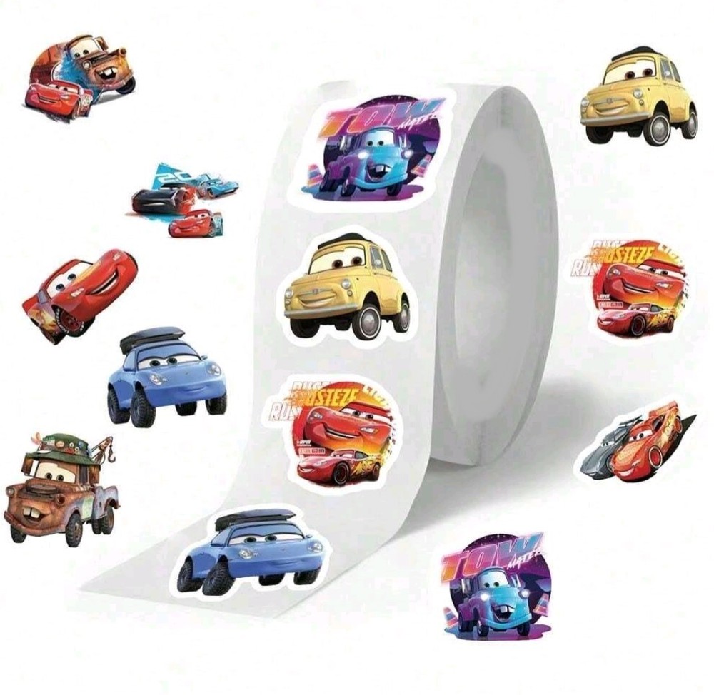100 CARS ASSORTED 1″ STICKERS LABELS SEAL DISNEY PARTY FAVOR GIFT MOVIE