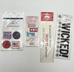 Huge Scrapbook Sticker Embellishment Lot Graphic 45 MME Swatch Book New