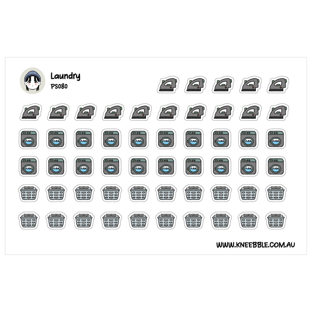 Laundry Planner Stickers – Organize Laundry Chores with Decorative Planner Decal