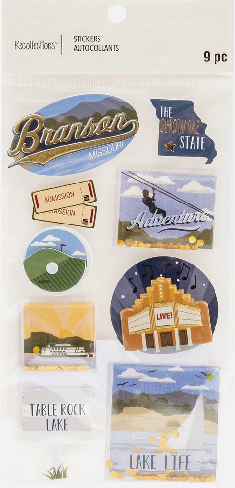 Branson Missouri Country Music Adventure Table Rock Lake Recollections Stickers