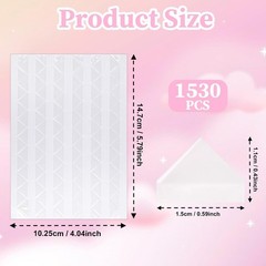 15 Sheets (1530 Pcs) Picture Corners for Scrapbooking, Self Adhesive Photo Corne