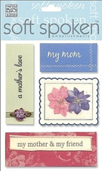 me & my BIG ideas Soft Spoken Embellishments – MOTHER (SS-14) – 4 pcs