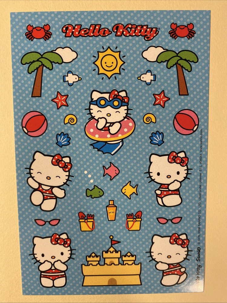 Hello Kitty Sticker Sheet Scrapbook Planner Craft Stickers
