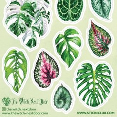 Stickii – Monstera Leaf Stickers – Plant Leaves Sticker Sheet – Crafts Planners