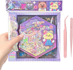 Miniature Scene 20 Sets DIY 3D Stickers Horror Adventure Theme for Mini House