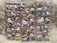 Retro Vintage Look Hello Kitty 3D Bubble Puffy Stickers 3 sets (#24)