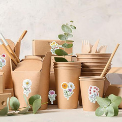 Wildflower Stickers,400Pcs Spring Flower Theme Stickers Waterproof Label Sticker