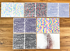 Creative Memories Mini ABC/123 Letters, Lot of 7 Sheets, All Different, NEW