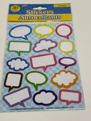 Jot Labels Stickers 30 Count Speech Bubble Assorted Colors