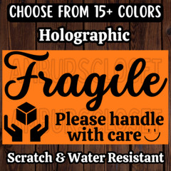 50 FRAGILE STICKERS 2.25″ PACKAGING LABELS SEALS SHIPPING HANDLE WITH CARE