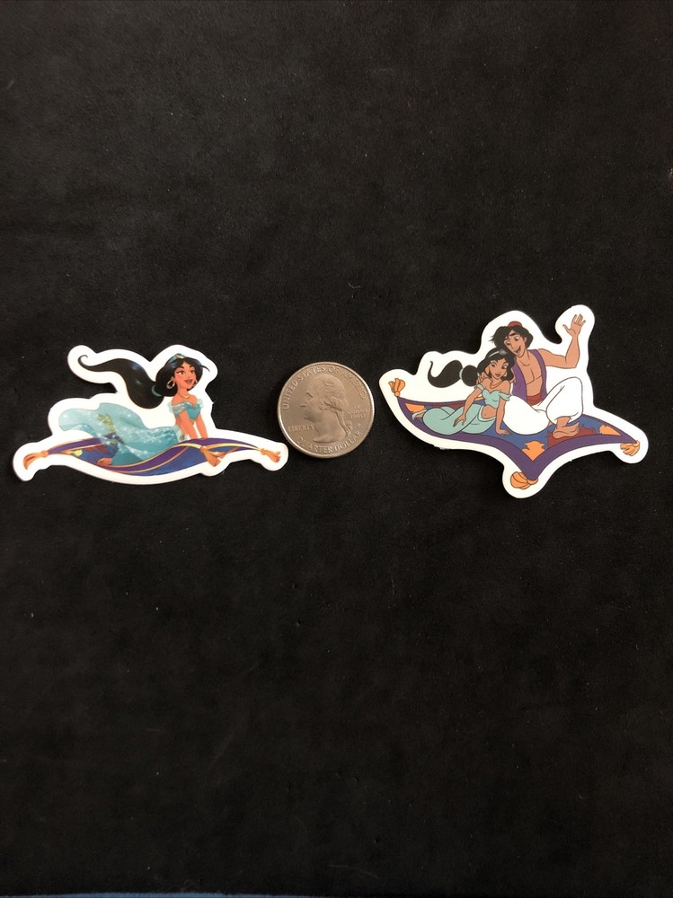Disney Stickers – Aladdin, Jasmine lot of 2 Stickers