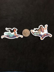 Disney Stickers – Aladdin, Jasmine lot of 2 Stickers