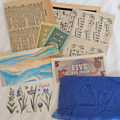 Scrapbooking Junk Journal Paper Ephemera Lot Tickets Stamps Maps Vintage Travel