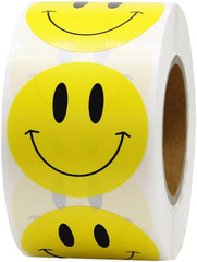 Happy Face Circle Dots Paper Labels Reward Stickers Teachers Stickers 1.5 Inch