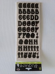 Lot of 2 Provo Craft Green Black Alphabiggies Letters Numbers Acid-Free Stickers