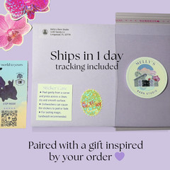 Orchid Flower Sticker Bundle, Large Stationary Set of 7, Sticker Sheets, Holo