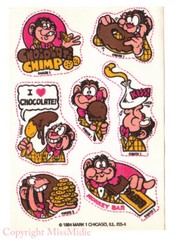 Vintage 80’s Mark 1 CHOCOLATE Scratch n Sniff Monkeys Iron On Patches Sheet