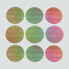 Original/Genuine Hologram Sticker 20mm Round Evident Stickers Silver -10 Sheet