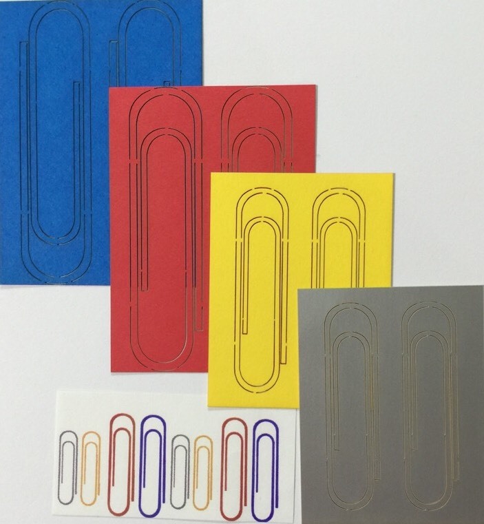 PAPER CLIPS Laser Die-Cuts(8pc)Deluxe Cuts📎Office Supplies📎Secretary📎School📎