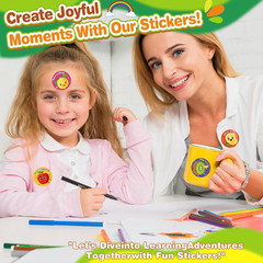 1200 Pieces Reward Stickers for Teachers, Adorable Fruit Incentive Stickers Enco