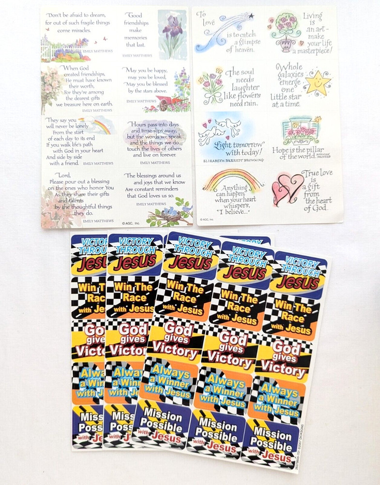 Religious Scrapbooking Stickers Faith Inspiration Love Jesus 6 Sticker Sheets