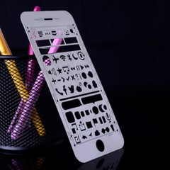 Stainless Steel Journal Stencils Sns Drawing Stencil for Notebook 1pcs 101897