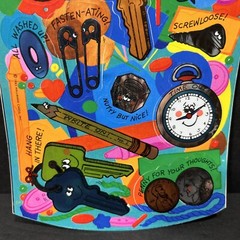 Vintage Hallmark Stickers Key Coins Penny Thoughts Tacks Love Ya Two Bits 1983