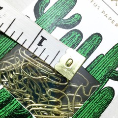 Alice Scott Cactus Paper Clips 15 Gold Designer Fashion Planner Accessory