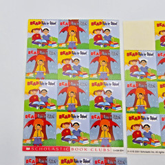 VTG Scholastic Book Clubs «Read Rain or Shine!» Stickers Lot of 3 Sheets 2001