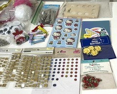 Huge Lot Craft Supplies Sewing Supplies Hair Accessory Making Scrapbook