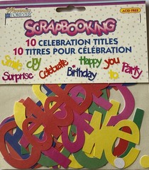CELEBRATION TITLES Die-Cut (10pc)Memories Forever•Birthday •Party•Card Making•