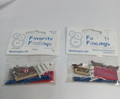 Favorite Findings Scrapbook & Crafting USA Washington DC Themed Flats & Buttons