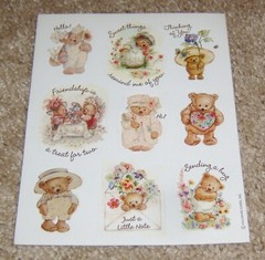 Hallmark Vintage Mary’s Bears ~ Mary Hamilton Sticker Sheet.
