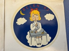 Lot 2 Rare Vintage Waterslide Type STICKER BELEN 63 ? 1963 Unknown Origin