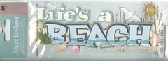 BEACH SHORE Sun Sand Castle Shells Bikini Shovel Fun Waves Tan Jolee’s stickers
