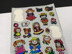 Vintage 1983 Morgan Mark 1 Chrome Prism Stickers – Doll Stickers – Missing 2