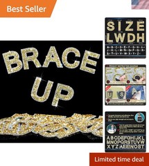 Eye-Catching Rhinestone Letter Stickers – 68 Pcs A-Z with Glitter Finish