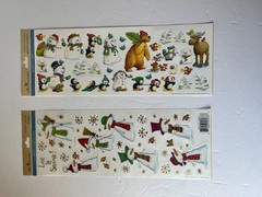 Scrapbooking Supplies lot – Paper, Stickers & Clear Case – Mixed Brands