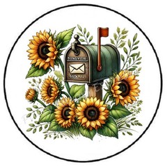 SUNFLOWER MAIL MAILBOX ENVELOPE SEALS LABELS STICKERS PARTY FAVORS