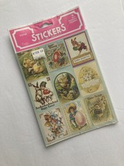 VINTAGE Eureka Paper Magic Group Victorian Easter Postcard Stickers NIP NOS