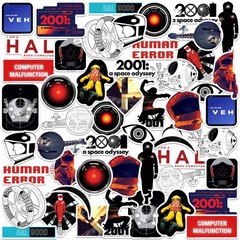 2001 A SPACE ODYSSEY DIE CUT VINYL 50 CT STICKER PACKS