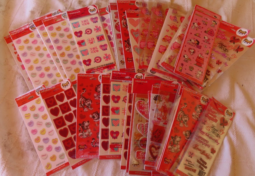50 Packs of Stickeroni Stickers Winnie the Pooh, Peanuts, Valentines, more