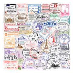 50/100PCS Mix World Famous Buildings Travel City Stickers Landmark Landscape Dec