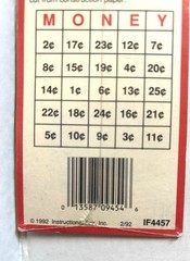 2 Packs Brand New Sealed Instructional Fair Money Heads And Tails Stickers