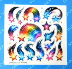 Shooting Stars Sticker Sheet Glossy