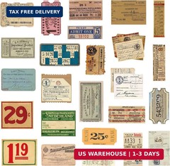 PRSTINCOL 100Pcs Vintage Sticker Pack – Scrapbooking Supplies & Junk Journal Acc