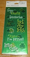 Hallmark St Patrick’s Day Foil Stickers Irish Shamrocks 36 pcs Free Ship at $15