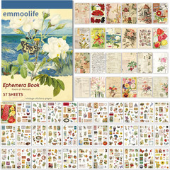 537Pcs Vintage Washi Stickers and Papers for Scrapbooking, Ephemera Book for …