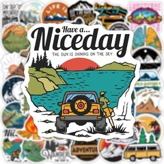 50pcs Outdoor Camping Hiking Stickers Pack, Nature Set, 051-3,C